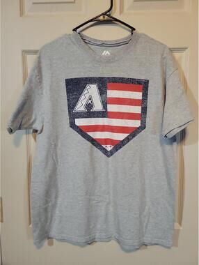 Majestic Arizona Diamondbacks Gray Graphic T-Shirt